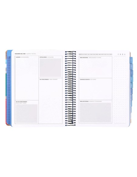 Agenda escolar antartik 25 26 espiral cargo dia pagina a5 bilingue papel fsc 80 gr