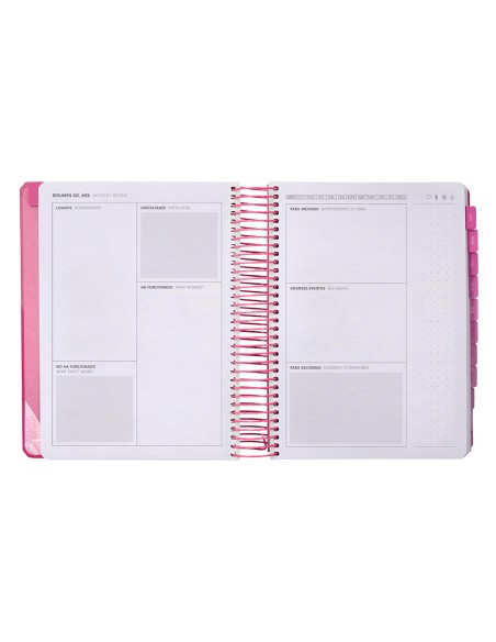 Agenda escolar antartik 25 26 espiral fun day rosa dia pagina a5 bilingue papel fsc 80 gr