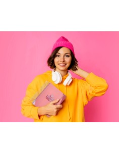 Agenda escolar antartik 25 26 espiral fun day rosa dia pagina a5 bilingue papel fsc 80 gr