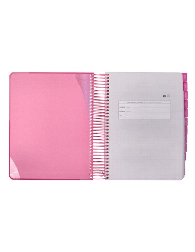 Agenda escolar antartik 25 26 espiral fun day fucsia dia pagina a5 bilingue papel fsc 80 gr