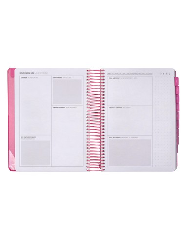Agenda escolar antartik 25 26 espiral fun day fucsia dia pagina a5 bilingue papel fsc 80 gr