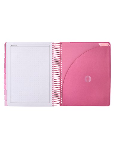 Agenda escolar antartik 25 26 espiral fun day fucsia dia pagina a5 bilingue papel fsc 80 gr