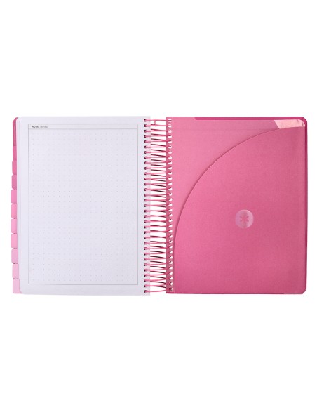 Agenda escolar antartik 25 26 espiral fun day fucsia dia pagina a5 bilingue papel fsc 80 gr