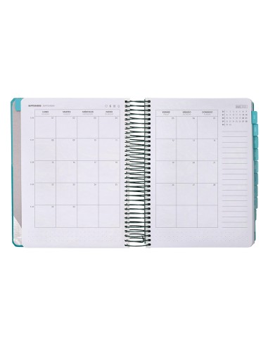 Agenda escolar antartik 25 26 espiral fun day turquesa dia pagina a5 bilingue papel fsc 80 gr