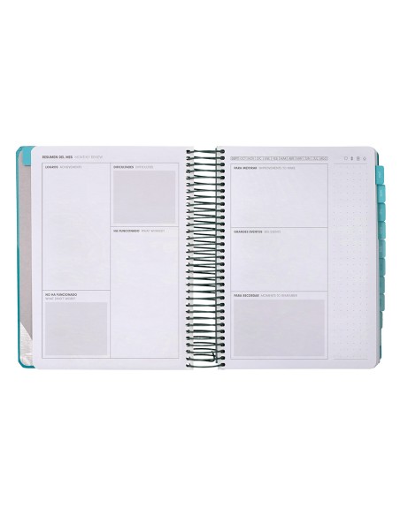 Agenda escolar antartik 25 26 espiral fun day turquesa dia pagina a5 bilingue papel fsc 80 gr