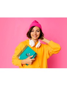 Agenda escolar antartik 25 26 espiral fun day turquesa dia pagina a5 bilingue papel fsc 80 gr