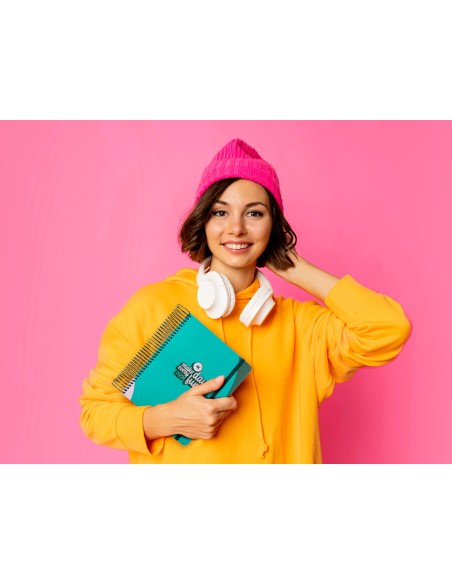 Agenda escolar antartik 25 26 espiral fun day turquesa dia pagina a5 bilingue papel fsc 80 gr