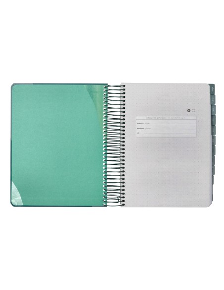 Agenda escolar antartik 25 26 espiral fun day azul oscuro dia pagina a5 bilingue papel fsc 80 gr