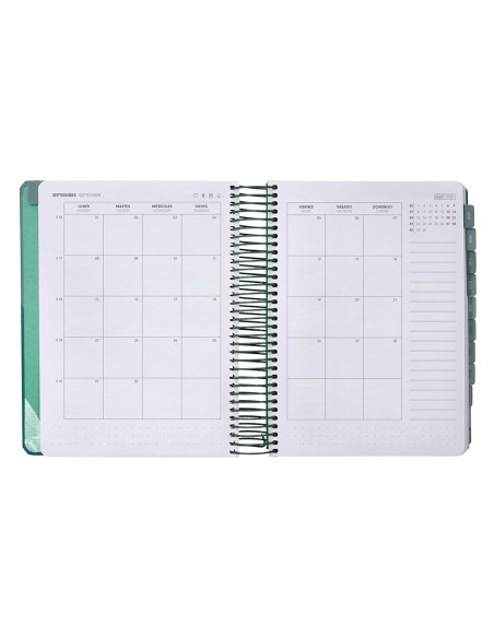 Agenda escolar antartik 25 26 espiral fun day azul oscuro dia pagina a5 bilingue papel fsc 80 gr