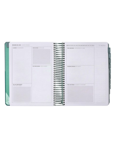 Agenda escolar antartik 25 26 espiral fun day azul oscuro dia pagina a5 bilingue papel fsc 80 gr