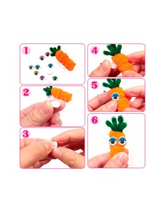 Ojo adhesivo liderpapel 10 mm con pupila de color y pestana de color bolsa de 33 unidades