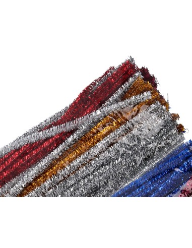 Limpiapipas de chenilla liderpapel 30 cm colores brillantes surtidos bolsa de 30 unidades