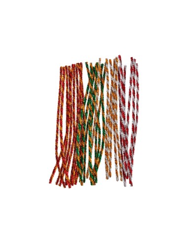 Limpiapipas de chenilla liderpapel 30 cm dos colores brillantes surtidos bolsa de 30 unidades