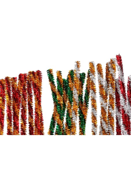 Limpiapipas de chenilla liderpapel 30 cm dos colores brillantes surtidos bolsa de 30 unidades