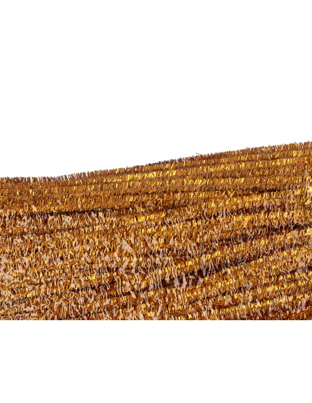 Limpiapipas de chenilla liderpapel 30 cm color oro bolsa de 100 unidades