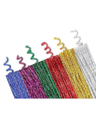 Limpiapipas de chenilla liderpapel 30 cm colores brillantes surtidos bolsa de 100 unidades