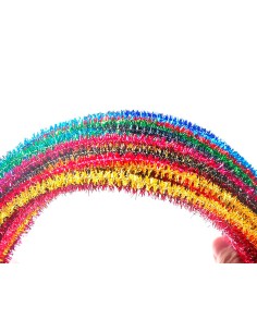 Limpiapipas de chenilla liderpapel 30 cm colores brillantes surtidos bolsa de 100 unidades