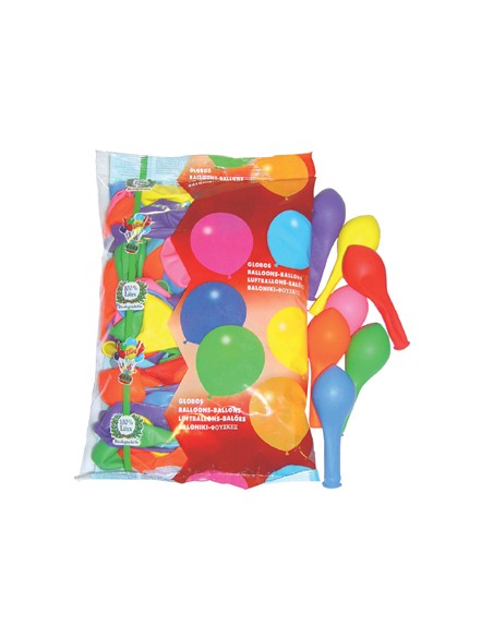 Globos bolsa de 100 unidades colores surtidos