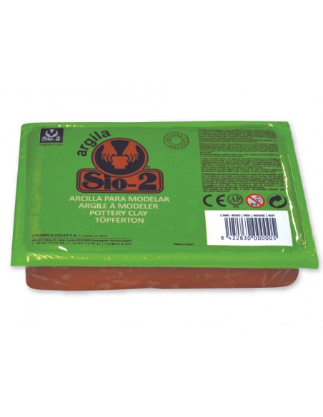 Arcilla argila sio 2 color rojo paquete de 15 kg