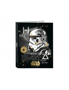 Carpeta carton folio 4 anillas mixtas 265x40x330 mm star wars fighter