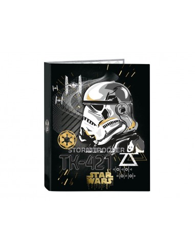 Carpeta carton folio 4 anillas mixtas 265x40x330 mm star wars fighter