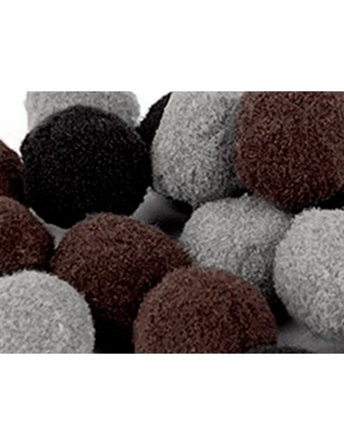 Pompones de colores liderpapel 1 cm tonalidades neutras bolsa con 120 unidades