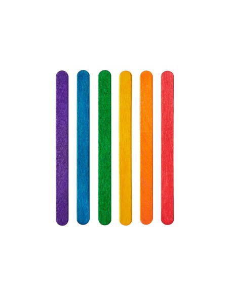 Palitos de madera liderpapel color natural 15 x 18 cm bolsa con 50 unidades