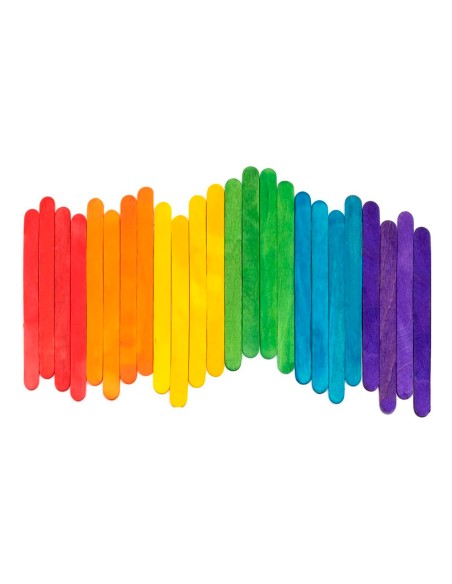 Palitos de madera liderpapel color natural 15 x 18 cm bolsa con 50 unidades