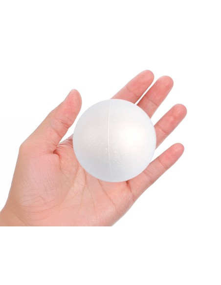 Figura de espuma blanca liderpapel bola de 7 cm bolsa con 6 unidades