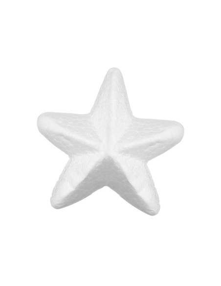 Figura de espuma blanca liderpapel estrella de 4 cm bolsa con 6 unidades