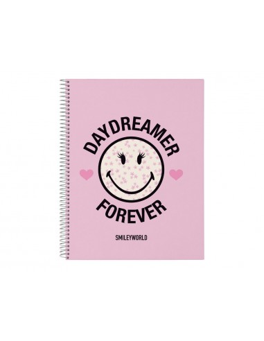 Cuaderno espiral safta tapa forrada din a4 120 hojas cuadro 5 mm 60 gr microperforado smiley world