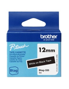 Brother Btag-335 Cinta 12mm - Texto Blanco sobre Fondo...