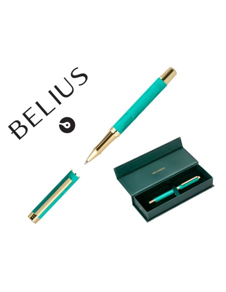 Boligrafo belius wild west aluminio color verde dorado tinta color azul caja de diseno Boligrafo belius wild west aluminio color verde dorado tinta color azul caja de diseno