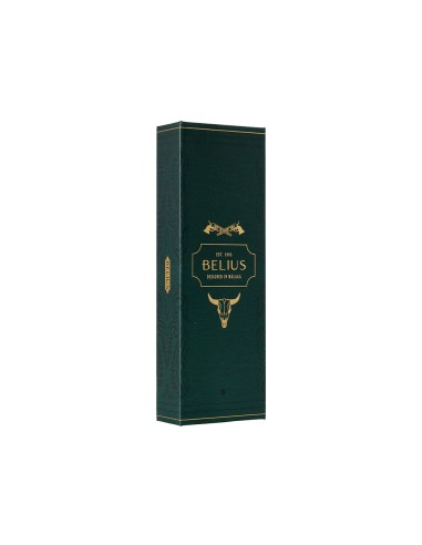 Boligrafo belius wild west aluminio color verde dorado tinta color azul caja de diseno