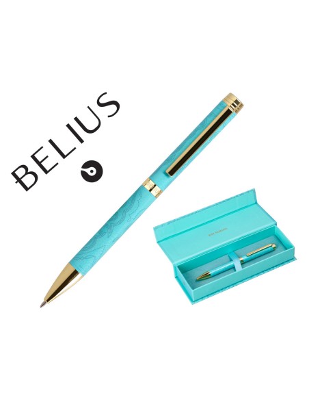 Boligrafo belius wild west aluminio color crema dorado tinta color azul caja de diseno Boligrafo belius wild west aluminio color crema dorado tinta color azul caja de diseno