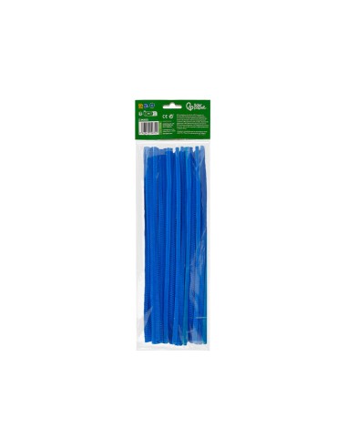 Limpiapipas de chenilla liderpapel 30 cm color azul mate bolsa de 100 unidades