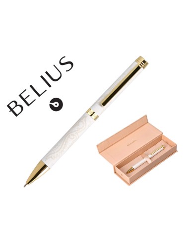Roller belius wild west aluminio color blanco dorado tinta color negro caja de diseno