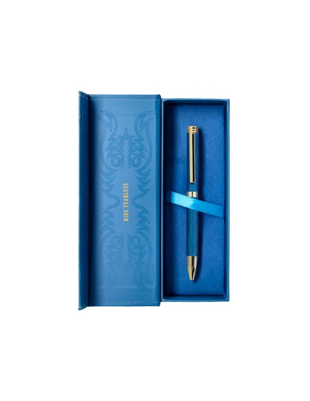 Boligrafo belius wild west aluminio color azul marino dorado tinta color azul caja de diseno Boligrafo belius wild west aluminio color azul marino dorado tinta color azul caja de diseno