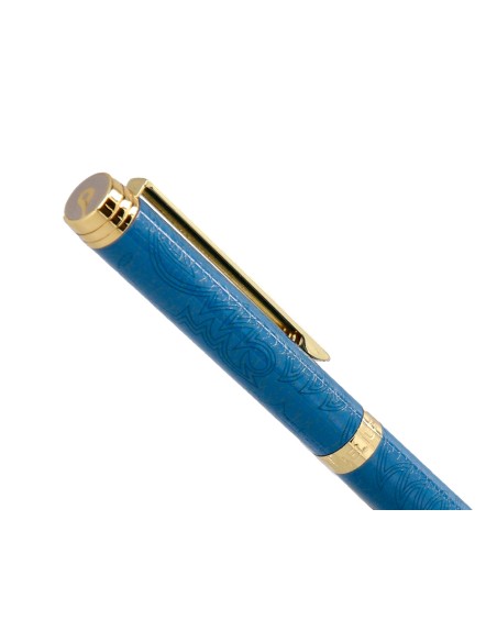 Boligrafo belius wild west aluminio color azul marino dorado tinta color azul caja de diseno Boligrafo belius wild west aluminio color azul marino dorado tinta color azul caja de diseno