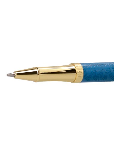 Roller belius wild west aluminio color azul marino dorado tinta color negro caja de diseno
