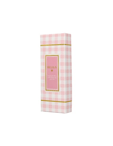 Boligrafo belius picnic aluminio color rosa dorado tinta color azul caja de diseno