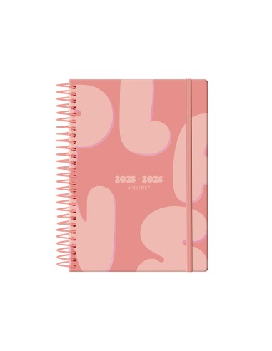 Agenda escolar antartik 25 26 espiral plans naranja dia pagina a5 bilingue papel fsc 80 gr