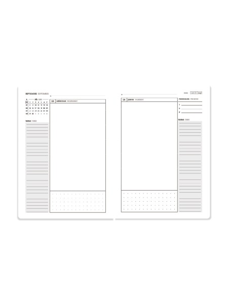 Agenda escolar antartik 25 26 espiral essentials negro dia pagina a5 bilingue papel fsc 80 gr