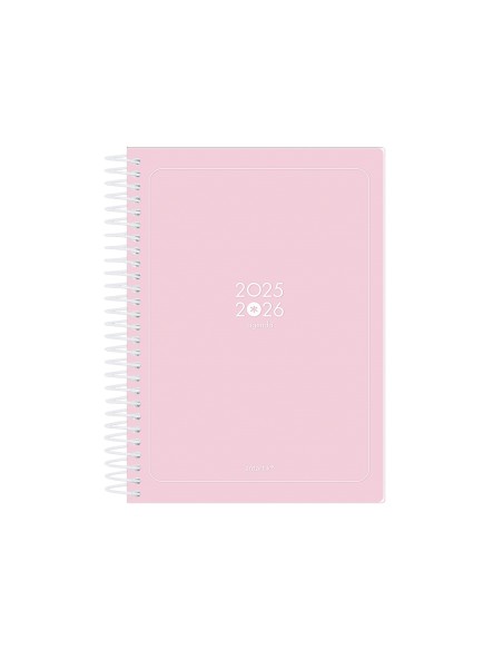 Agenda escolar antartik 25 26 espiral essentials rosa dia pagina a5 bilingue papel fsc 80 gr