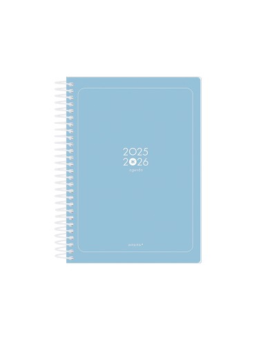 Agenda escolar antartik 25 26 espiral essentials azul dia pagina a5 bilingue papel fsc 80 gr