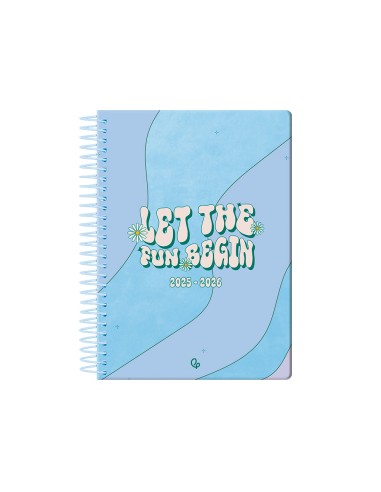 Agenda escolar liderpapel 25 26 espiral zante dia pagina a6 bilingue papel fsc 80 gr