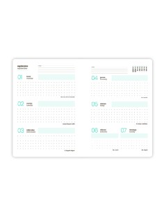 Agenda escolar liderpapel 25 26 espiral melting azul semana vista a5 bilingue papelfsc 80 gr