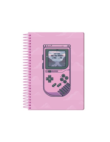 Agenda escolar liderpapel 25 26 espiral game on rosa dia pagina a5 bilingue papel fsc 80 gr