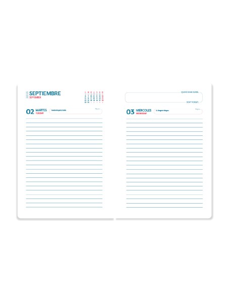 Agenda escolar liderpapel 25 26 espiral game on rosa dia pagina a5 bilingue papel fsc 80 gr