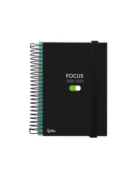 Agenda escolar liderpapel 25 26 espiral personalizable dia pagina a5 bilingue papel fsc 70 gr